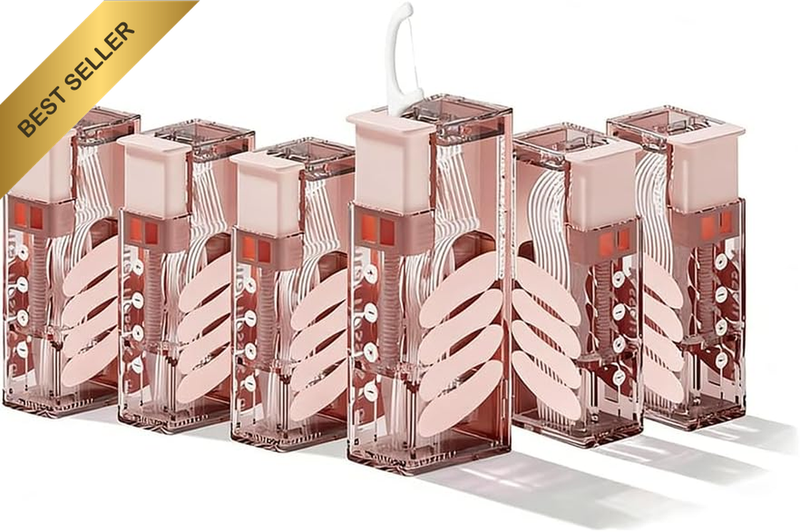 6 Pcs Automatic Pop-Up Floss Picks Organizers with Floss Picks, Portable Teeth C