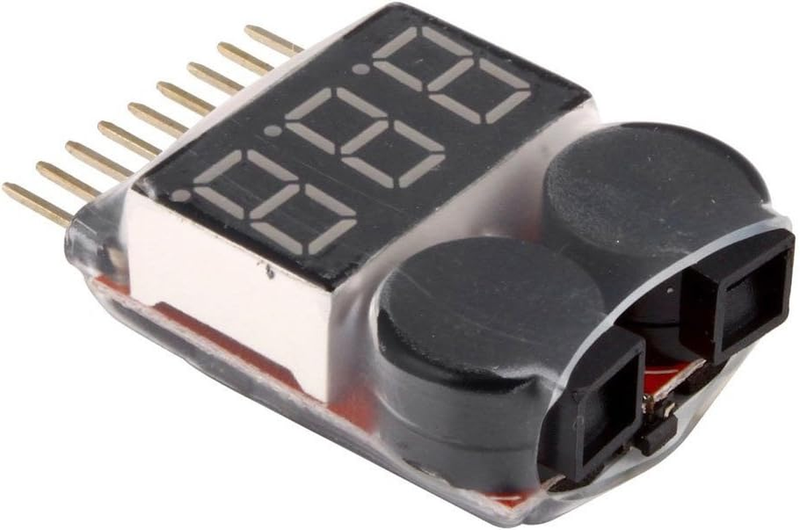 Rc 1-8S Lipo Battery Tester Monitor Low Voltage Buzzer Alarm Voltage Checker wit