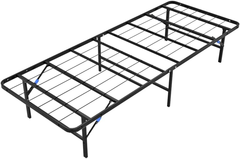Platform Bed Frame Full Size, Foldable Bed, Steel, Easy Tool Free Assembly, 14 I