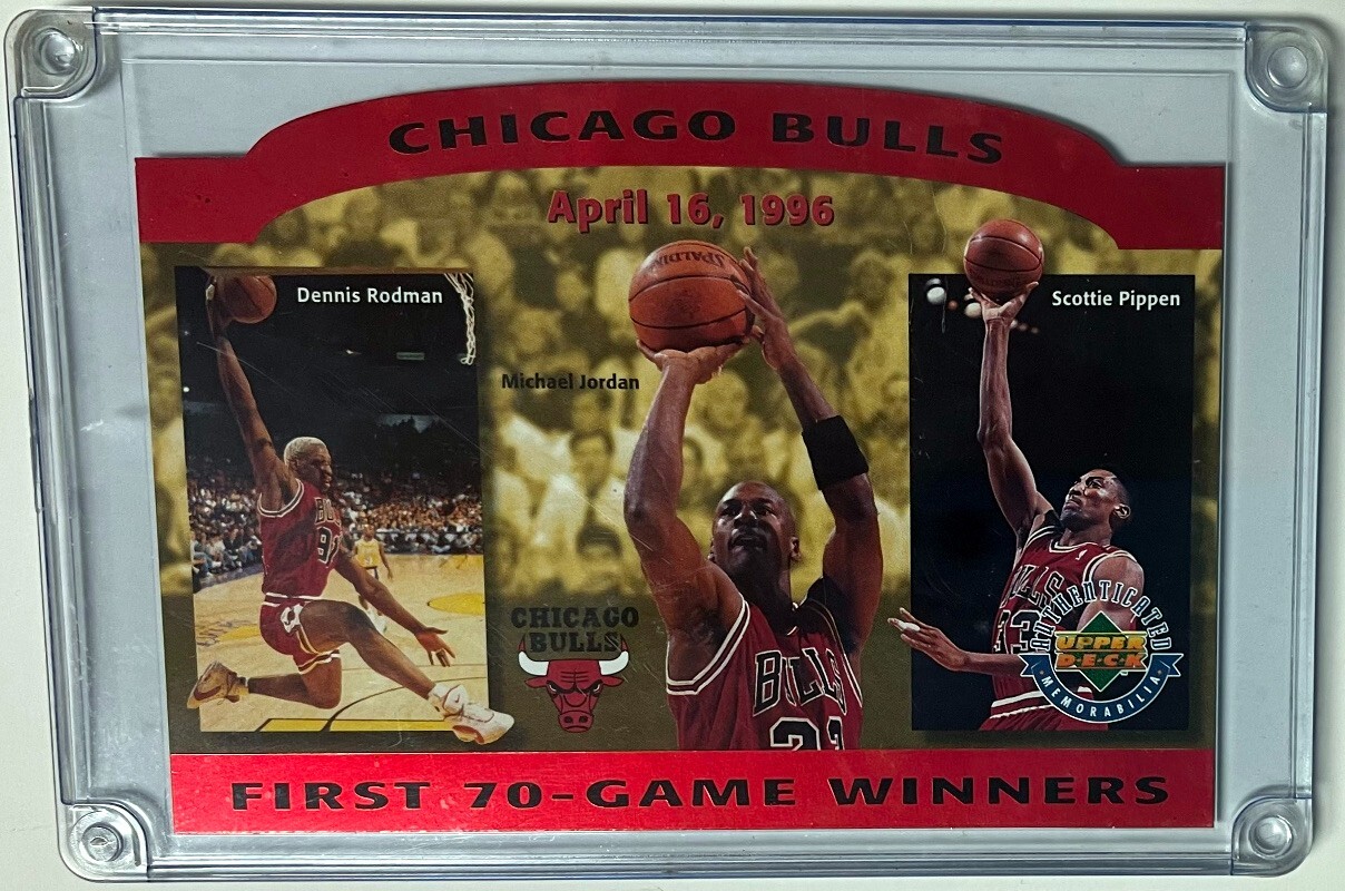 Chicago Bulls First 70-Game Winners 1996 Jordan/Pippen