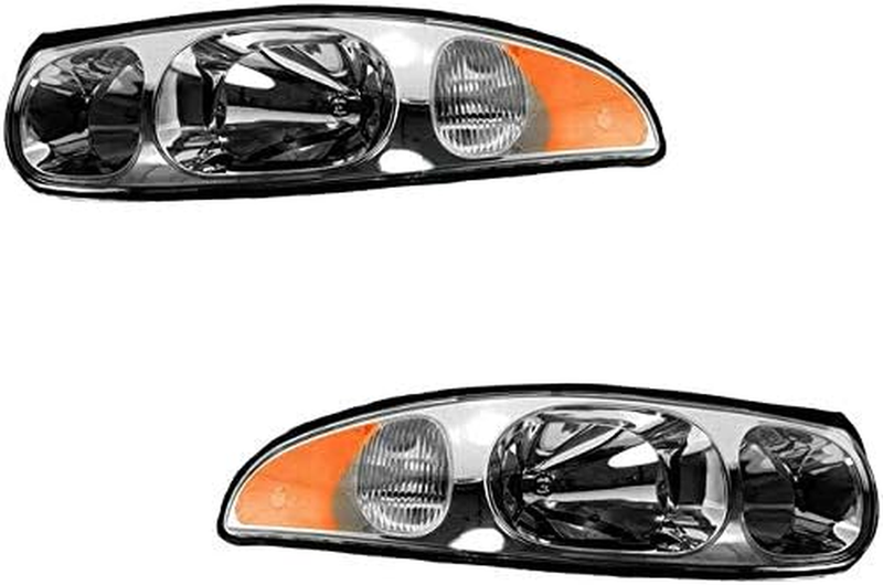 Passenger & Driver Headlight Assembly Set for 2000-2005 Buick Lesabre Limited