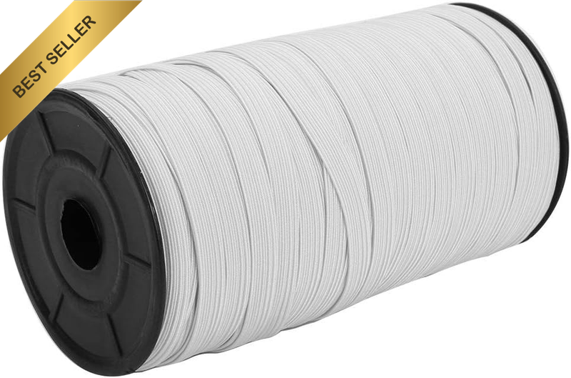 8Mm 100Yard Flat Knitted Elastic Band for Clothing DIY Strong, Flexible Sewing A