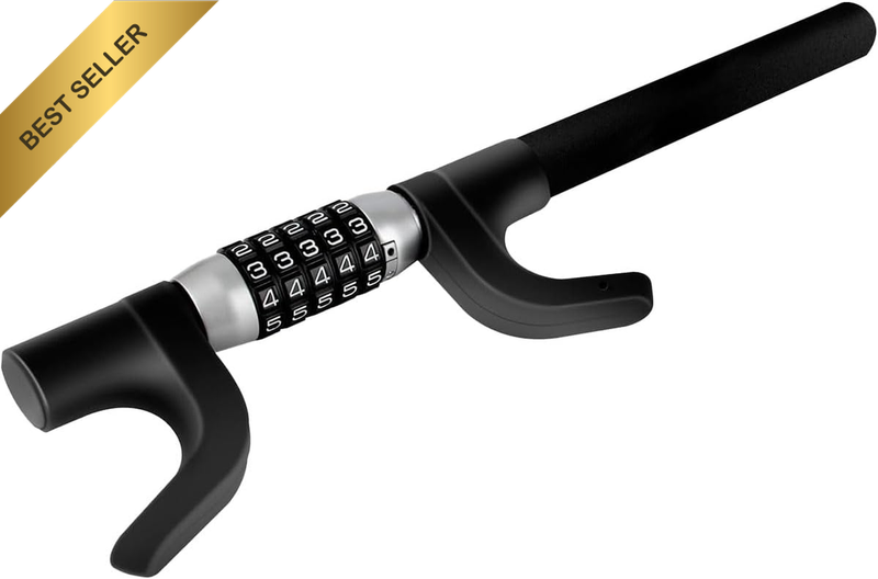 Adjustable Steering Wheel Code Lock for Cars, Heavy-Duty Anti-Theft Security Loc