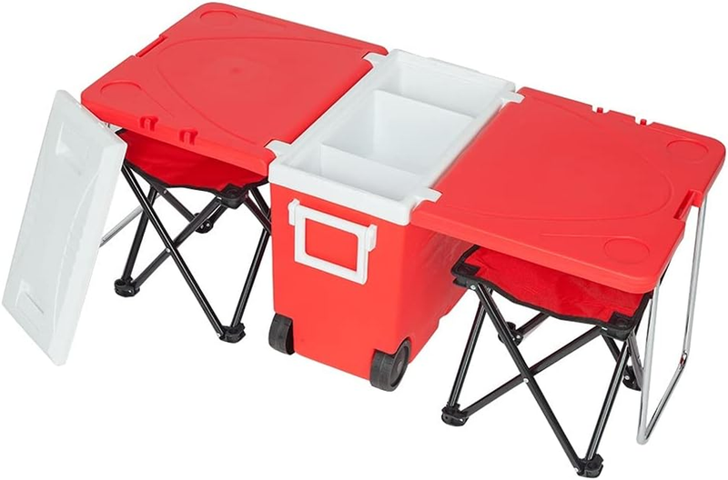 , Cooler With Wheels For Outdoot Picnic, 28l Foldable Roll