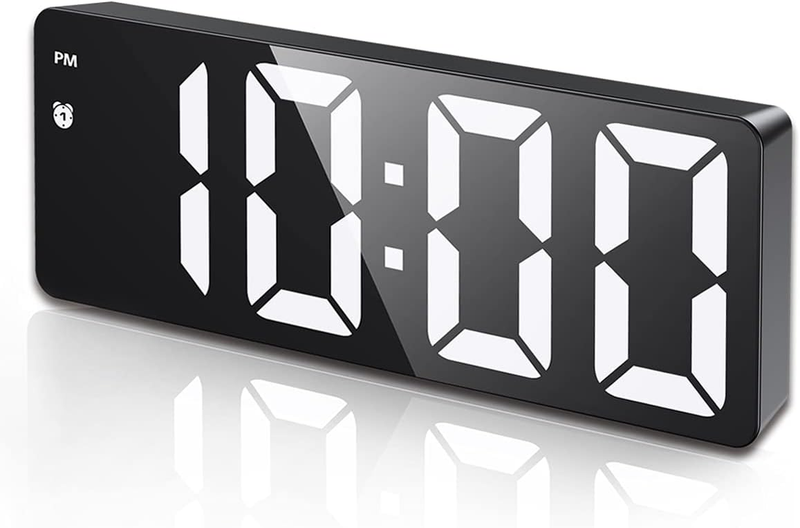 Digital Alarm Clock, LED Clock with Type-C Port for Bedroom, Electronic Desktop