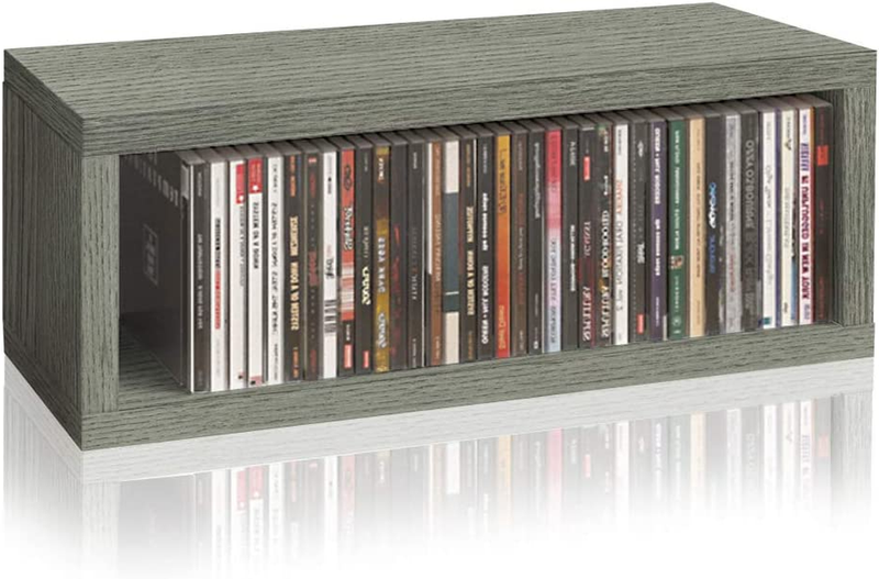 Media Storage CD Rack Stackable Organizer - Holds 40 Cds (Gr