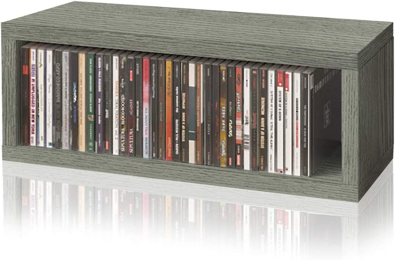 Media Storage CD Rack Stackable Organizer - Holds 40 Cds (Gr