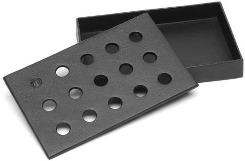Q177 Smoker Gas Grill, 5.25" X 8.25" X 1.25", Wood Chip Smoking Box: Cast Iron