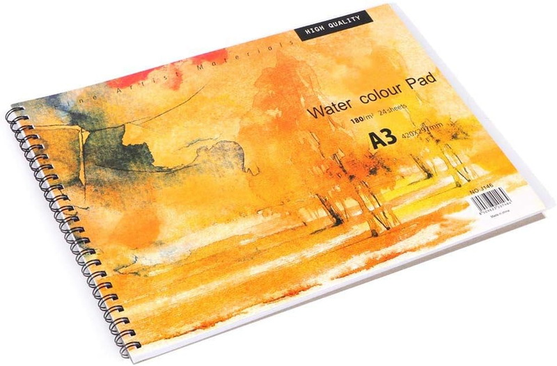 A3 Watercolor Sketchbooks, Hardcover Journal Painting Pad Watercolor Paper Pad f