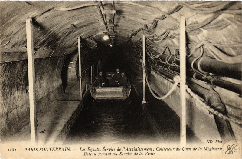 Cpa Paris Sousterrain - Les ÃGouts, Service De L'Assainissement (218647)