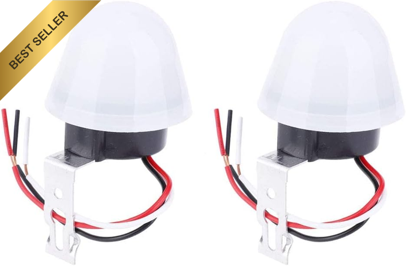 2 Pack 24V Automatic Light Control Switch – Outdoor Auto On/Off Twilight Sensor