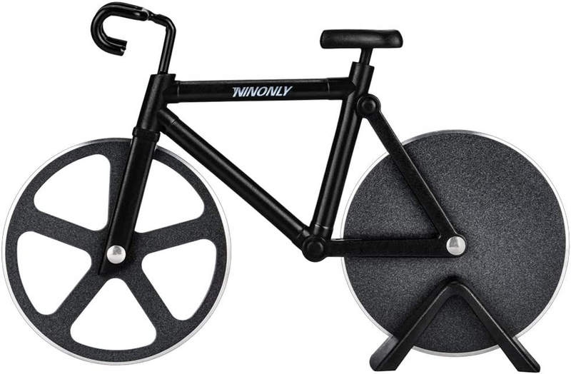 Pizza Cutter  Non-stick Bike Pizza Slicer Dual Stainless Steel Cutting W