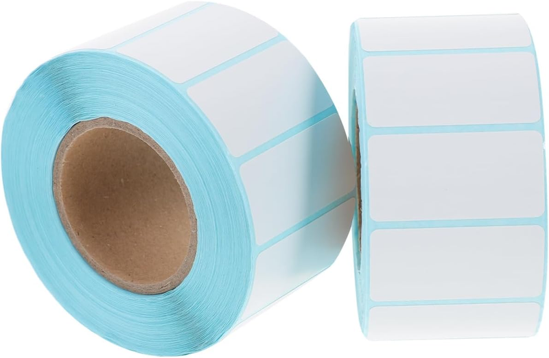 2 Rolls 40X20Mm Direct Thermal Labels, White Self-Adhesive Sticker Paper