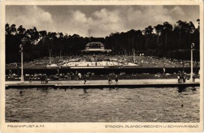 CPA AK Frankfurt Stadion, Planschbecken u Schwimmbad GERMANY (1017498)