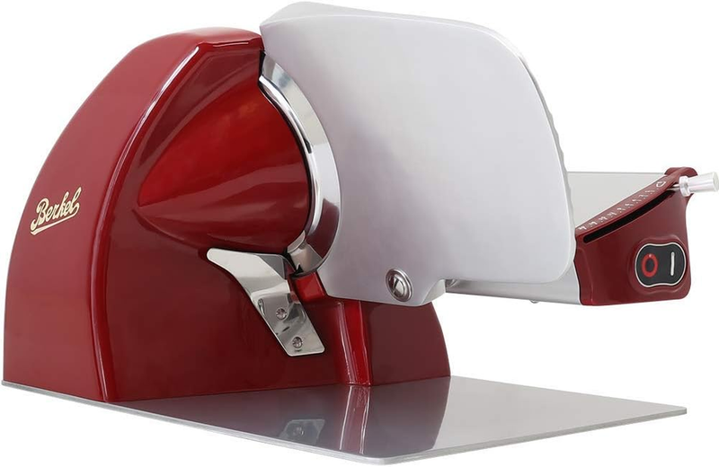 Home Line 200 Electric Food Slicer, Red, 8 Inch Blade, Adjus