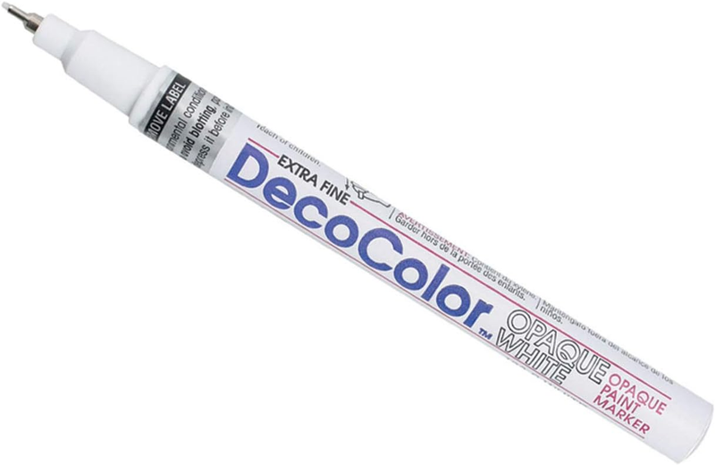 Marvy Deco Color Extra Fine Opaque Paint Marker Art Supplies, White