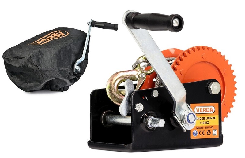 Seilwinde Handseilwinde Bootswinde AnhÃ¤Nger Tasche 1134kg 2500lbs 10m Sn1140