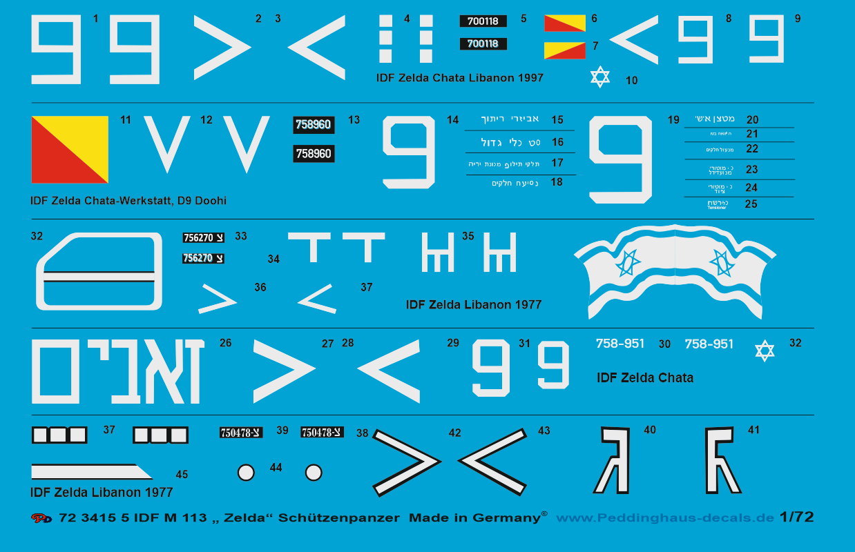 コメット113 Peddinghaus 1/72 3415 6 IDF M 113 Zelda Schützenpanzer | eBay