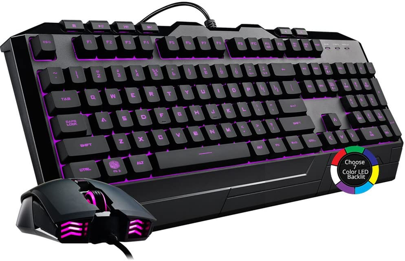 Master Devastator 3 Gaming Keyboard & Mouse Combo, 7 Color Mode Led Backl