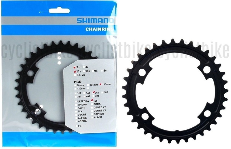 Shimano 105 FC-5800 110mm BCD 4 Arm Chainrings - 36T | eBay