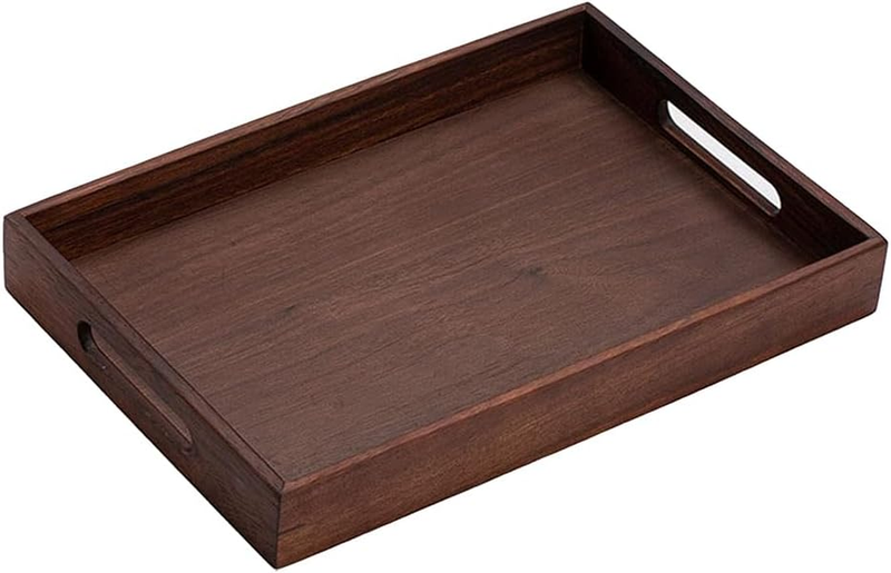 Walnut Wooden Pallet, with Handle, Durable Serving Tray, Portable Food Tray, Fla
