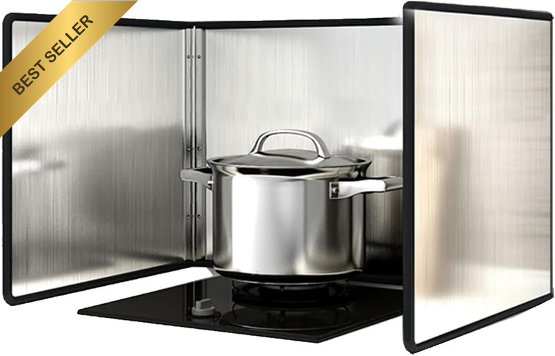 3 Sided Splatter Guard, Nonstick Oil Stove Heat Insulation Board, Foldable Stain