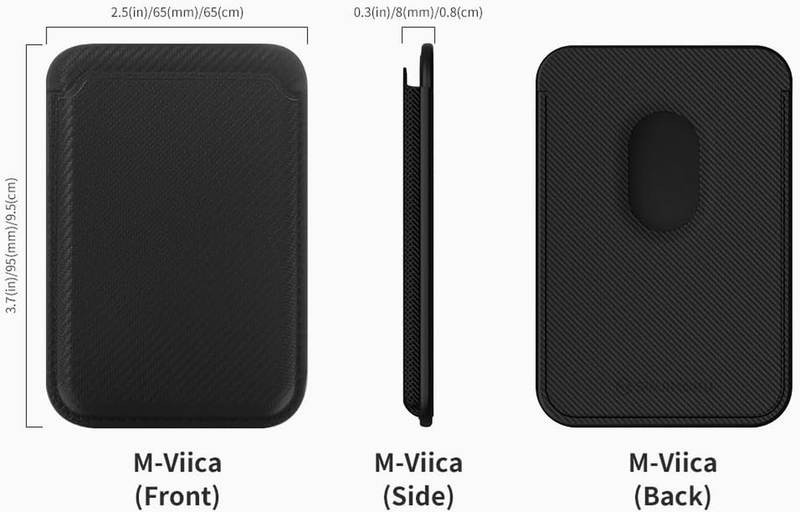 Magnetic Card Wallet, Premium Vegan Leather Phone Wallet for MagSafe 3-Card Hold
