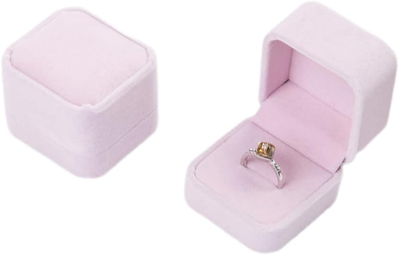 10Pcs Velvet Ring Boxes for Jewelry Display and Storage - Elegant Flannel Jewell