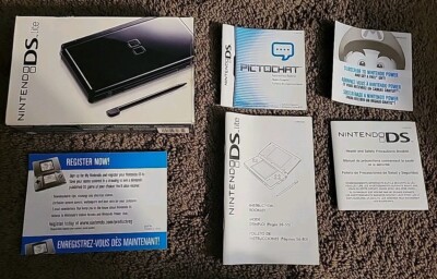 Nintendo DS Lite Onyx Black System Box, Manuals, NO SYSTEM