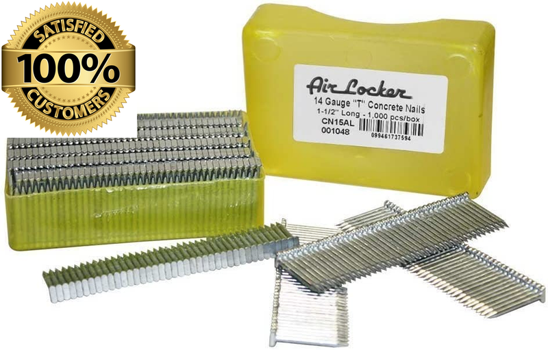 AIR LOCKER CN15AL 14 Gauge Concrete T-Nails for Concrete Nailers 1-1/2