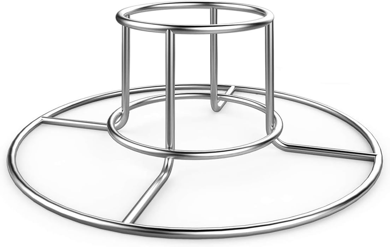 Stainless Steel Chicken Roaster, 7.5In Foldable Beer Can Roaster Rack for Grill
