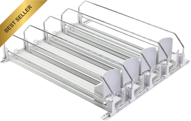 Supermarket Shelf Automatic Beverage Pusher E-Type Shelf Organizer with 4 Column