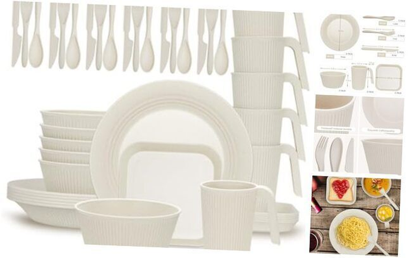 Plates and Bowls Sets, 42 Pieces Dinnerware Sets, Dishes Set for 6,