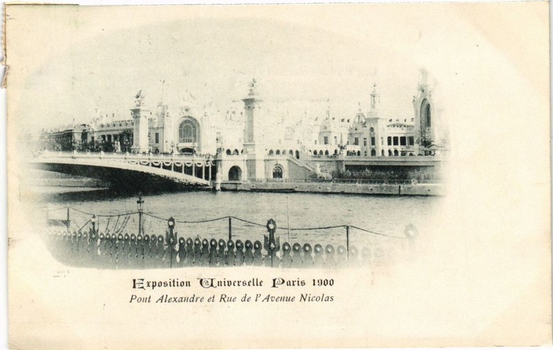 Cpa Paris Expo 1900 - Pont Alexandre Et Rue De L'Avenue Nicolas (308428)