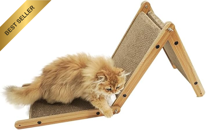 Cat Scratcher - Multi-Functional Triangle Cat Scratching Pad with Replaceable Pa