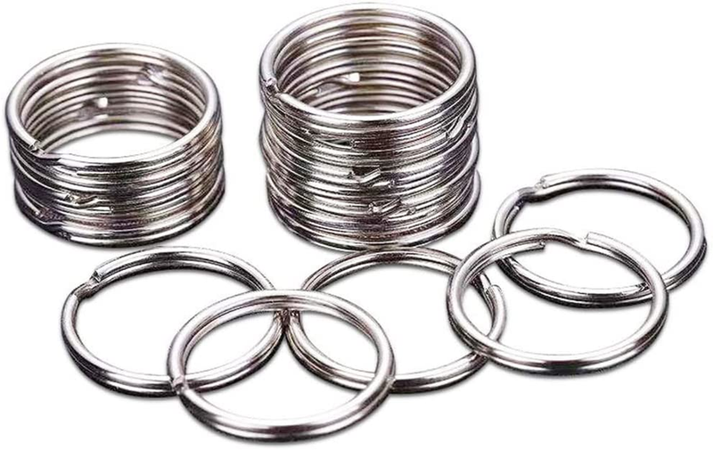 50 Pcs 38Mm 1.5" round Edged Split Key Chain Ring Connector Keychain