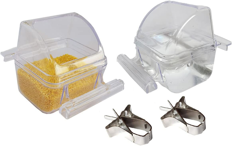 & Food Holder No Mess Parakeet Food Bowl With Co