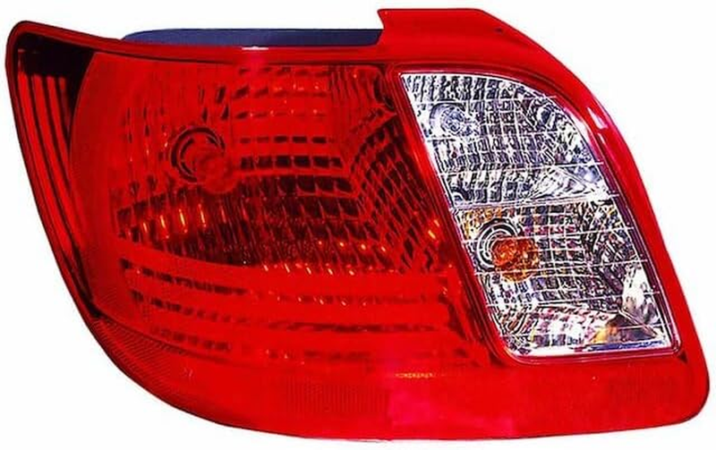 Left Driver Side Tail Light Assembly Compatible with 2006-2011 Kia Rio Sedan