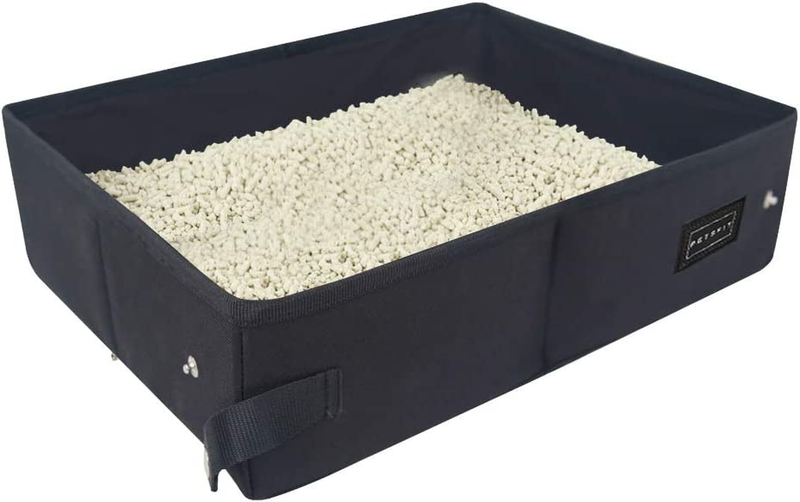 Upgrade Travel Portable Cat Litter Box for for Medium Cats & Kitties,Leak-Proof,