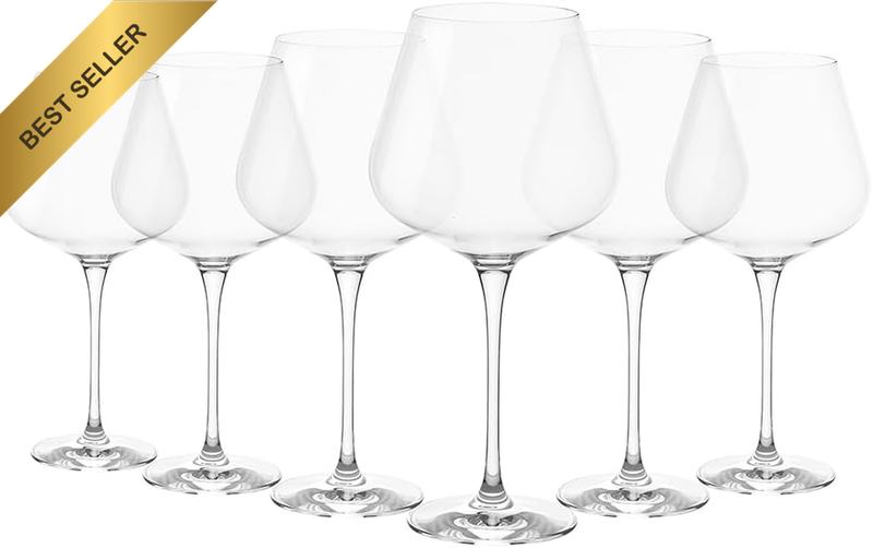 Barossa Bordeaux Glasses Set of 6, 860Ml Crystal