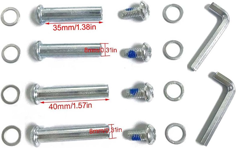 2Pcs Luggage Suitcase Wheels Replacement Kit 8mm(0.31") Bearings Repair Kits