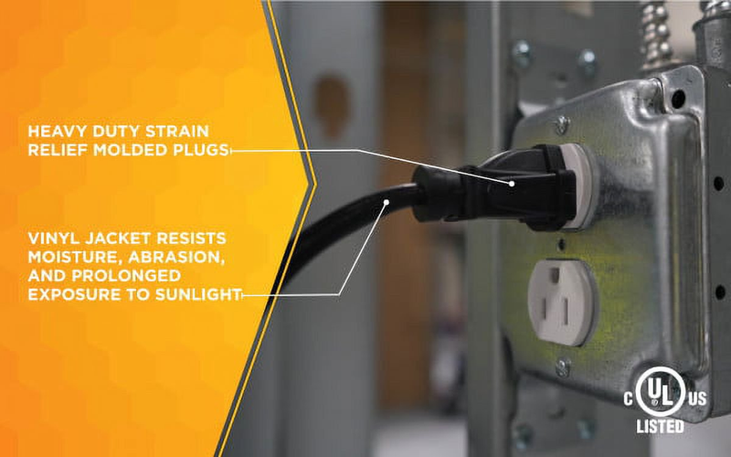 260 General Purpose Garage and Workshop Extension Cord, 16/3 SJTW Medium