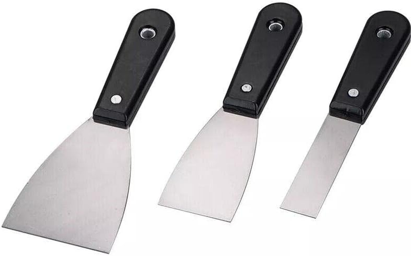 1"/2"/3" Paint Scraper Set Putty Knife Spatula Wallpaper Scraper Stainless Steel