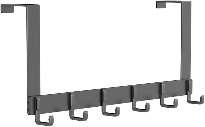 Hanging Clothes Rack on the Door, with 6 Hooks, Used for Hanging Clothes, Hats,