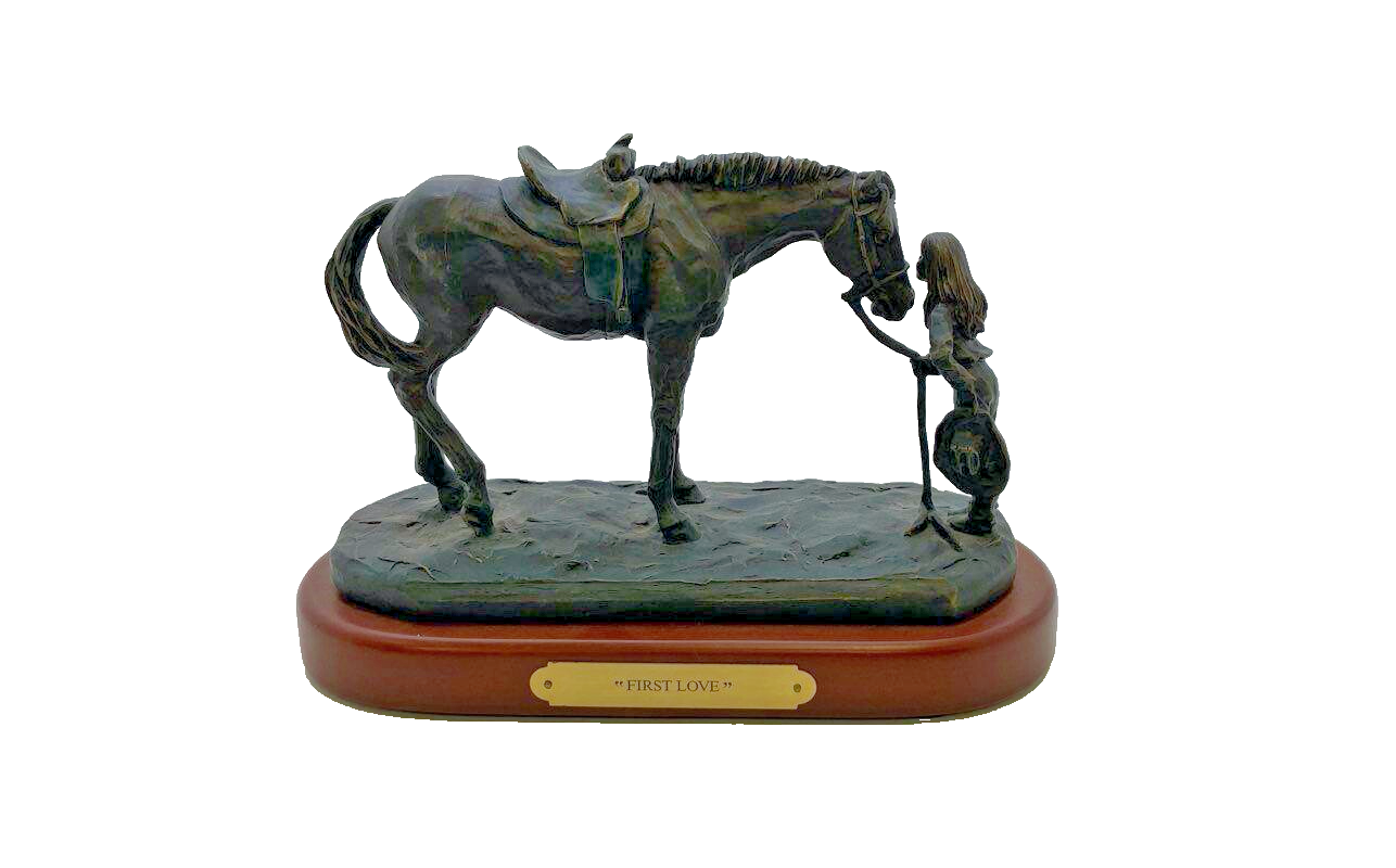 First Love モンタナシルバースミスの馬と少女の彫刻 置物 First Love モンタナシルバースミスの馬と少女の彫刻 置物