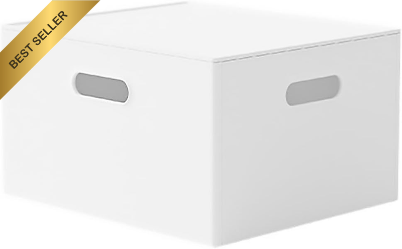 Stackable Plastic Storage Box with Lid or Open Top, Cabinet Organiser Bin with 4