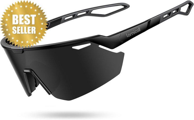 Polarized Sports Sunglasses for Men Women, [99.9% UV400 Protection] [24G Ultrali