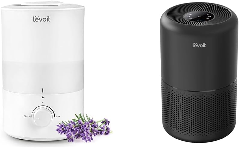 Humidifiers for Bedroom, Quiet (3L Water Tank) Cool Mist Top Fill Essential Oil Diffuser & Air Purifier for Home Allergies Pets Hair in Bedroom