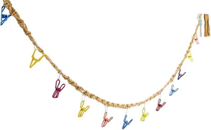 Stuffed Animal Storage Chain Cotton Hanging Organizer with Clip 1 Set