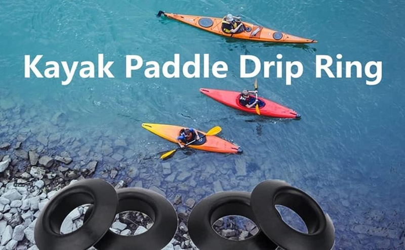 4Pcs Kayak Paddle Drip Rings, Rubber Canoe Paddle Drip Ring, Universal Fit Your
